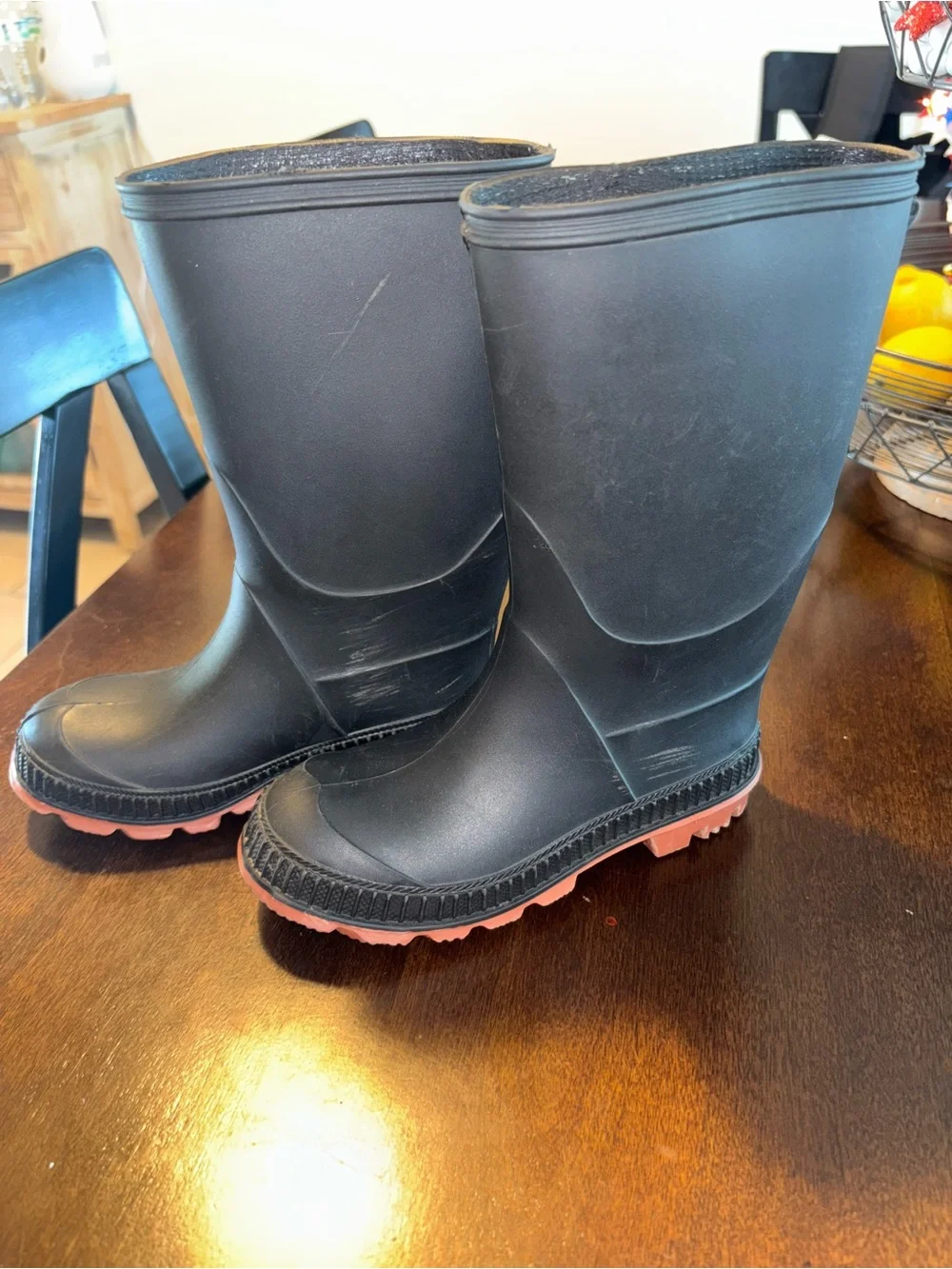 Kids Black Rain & Snow Boots